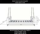 Amish Casual Lancaster Daybed Swing Bed, 6 Ft Oak with Clearcoat
