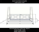 Amish Casual Malvern Porch Swing Bed, 4 Ft White