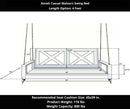 Amish Casual Malvern Porch Swing Bed, 4 Ft Cedar