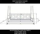 Amish Casual Malvern Porch Swing Bed, 6 Ft White