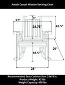 Amish Casual Heavy Duty 600 Lb Mission Treated Rocking Chair