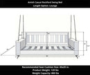 Amish Casual Rockford Daybed Swing Package with Included Cushions, Lounge, Tricorn Black Paint