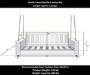 Amish Casual Rockford Daybed Swing Package with Included Cushions, Lounge, Tricorn Black Paint