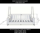 Amish Casual Rockford Daybed Swing Package with Included Cushions, Sofa, Cedar Stain