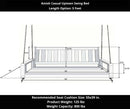 Amish Casual 5 Foot Uptown Porch Swing Bed in Clearcoat Dark Walnut