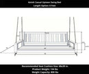 Amish Casual 6 Foot Uptown Porch Swing Bed in Oak Stain