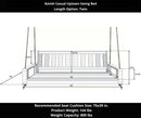 Amish Casual Twin Uptown Porch Swing Bed in Clearcoat Oak Stain