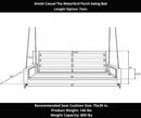 Amish Casual Waterford Hanging Bed Swing for Porch, Twin Oak with Clearcoat