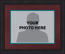 NHL Hockey Photo Picture Frame Kit - Anaheim Mighty Ducks (Burgundy Matting, Teal Trim)