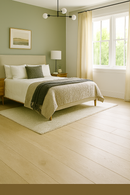 Engineered Wood European Oak 7.5" Wide, 74.8" RL, 0.59" Thick Wirebrushed Andaz Grant Beige - Mazzia Collection