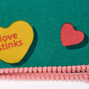 Anti-Valentine Kitchen Towel with Pompom Trim | Not Today Cupid Hand Tea Dish Cloth | 20" x 26"
