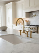 Antique Brass Kitchen Faucet - Unlacquered Brass Kitchen Faucets