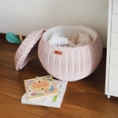 Apple Rattan Storage Basket Pink - Large