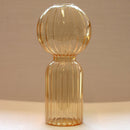 Apricot Ribbed Vase - Pair