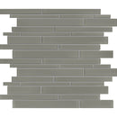 Aquatica Random linear natural blend mosaic glass tile on 11.75x11.75 element series ANAELEMNATBRS top view