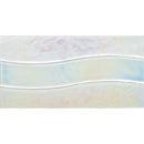 Aquatica White Glass Border Tile 6x12 TRMBORDWHITEWAVE Border wave series top view