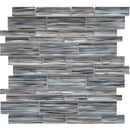 Aquatica altona freeport multi-linear mosaic glass tile 12x12 AVEALTOFPMLMO top view