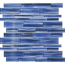 Aquatica altona tarpon isle multi linear mosaic glass tile 12x12 AVEALTOTIMLMO top view