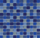 Aquatica aqua color blends 1x1 bali crystal mosaic glass tile 12x12 KEEKELU11AQBLBA top view
