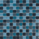 Aquatica aqua color blends 1x1 tahiti crystal mosaic glass tile 12x12 KEEKELU11AQBLTA top view