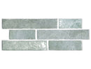 Aquatica menta 6.5x15.25 interlocking brick porcelain tile loose dany series KRADANYMENT616 top view