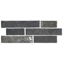 Aquatica mora black 6.5x15.25 interlocking brick porcelain tile loose dany series KRADANYMORA616 product shot