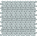 Aquatica penny round cloud mosaic glass tile on 11.5x11.75 element series ANAELEMPNRDCLOUD top view