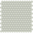 Aquatica penny round sand mosaic glass tile on 11.5x11.75 element series ANAELEMPNRDSAND top view