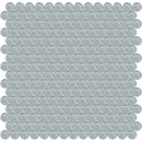 Aquatica penny round shadow mosaic glass tile on 11.5x11.75 element series ANAELEMPNRDSHAD top view