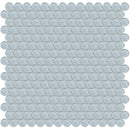 Aquatica penny round skylight mosaic glass tile on 11.5x11.75 element series ANAELEMPNRDSKY top view