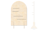 Unfinished Wood Arch Standing Peg Board  | Standing Wood Peg Board | 1/2" & 1/4" Thick Wood | up to 40"