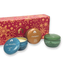 Scented Candle Gift Set - Three 8oz Aromática Coconut Wax Candle Tins - Pumpkin, Pine & Woodsy