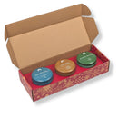 Scented Candle Gift Set - Three 8oz Aromática Coconut Wax Candle Tins - Pumpkin, Pine & Woodsy
