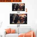 Upgrade Your 24x16 Inches 'Highland Cow Sparring' Canvas To 36x24 Inches