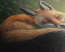 Cute Sleeping fox Framed Canvas Wall Art, Canvas Print Decor for Home & Office Decoration Canvas Ready to Hang