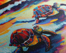 Sea Turtle Framed Canvas Print Painting, Watercolor Painting, Sea Turtle Print, Sea Turtle Wall Art, Beach Decor, Print, Green Sea Turtle