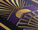 Midcentury Modern Wall art - Framed Canvas Print - Art Deco - Wall art - Purple & gold art - Ornament art - Patterns art - Geometric art