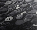 Collection Of Buttons Wall Art, Sewing Room Wall Decor, Black And White, Minimalist Print, Wall Decor, Canvas Print, Wall Art, Framed Canvas