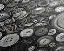 Buttons Wall Decor, Sewing Room, Craft Room, Black And White, Minimalist Print, Wall Decor, Canvas Print, Wall Art, Framed Canvas