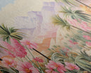Flower Wall Art, Desert Landscape Wall Art, Mountain Art, Palm Trees Art, Tropical Art, Panoramic Art, Wall Art, Canvas Art, Landscape Art