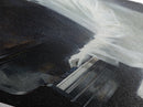 The Ghost Of The Piano Player, Framed Canvas Print, Spooky Gothic Victorian Halloween Wall Art, Diamond Shaped Art
