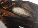 Victorian pumpkin gentleman with carved jack-o-lantern head Canvas Embossed Print styled in gothic Diamond Shaped Art