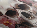 Goth Skull Bleeding Roses Diamond Shaped Art, Floral Macabre Canvas Art Print Blending Romantic Grunge and Halloween Aesthetic