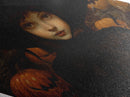 Spooky Girl in Pumpkins Diamond Shaped Art Canvas Art Print Halloween Witchcore Decor Gothic Dark Academia Autumn Wall Art