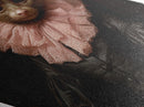 Cute Victorian Vampire Bat Portrait, Diamond Shaped Halloween Decor, Dark Academia Bat Painting Print