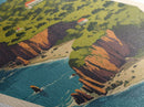 Channel Islands National Park Diamond Shaped Travel Poster Canvas Art Print, Canvas Wall Art, Travel Gift, California Travel Art