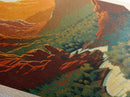 Kings Canyon National Park Diamond Shaped Travel Poster Wall Art Artwork Print, Canvas Wall Art, Travel Gift, California Travel Art