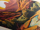 Zion National Park Travel Poster Wall Art Texture Print, Travel Decor Art, Midcentury Modern Retro Decor Utah Travel Art
