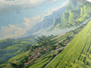 Italian Countryside Painting, Framed Canvas Print, Beautiful Scenic Panoramic Wall Art, Extra Wide Wall Decor, Guest Room Decor