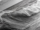 Subdued Black and White Ocean Photography Style Print, Panoramic Wall Art, Wood Framed Canvas Art, Seascapes, Nautical Decor